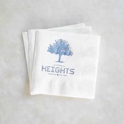 Houston Heights Tile - Tree Beverage Napkin