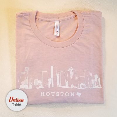 Houston Skyline unisex t-shirt heather peach