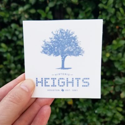 Heights Tile & Tree 3" sticker