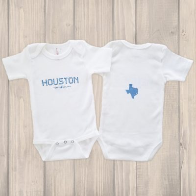 Houston Tile onesie blue