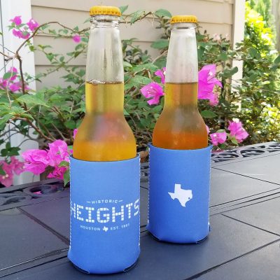 Houston Heights Tile drink hugger blue