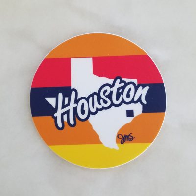 Texas Tile Stripe Houston 3" sticker