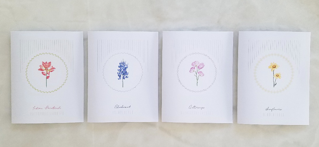 Wild Flower note cards Wild Flower note cards